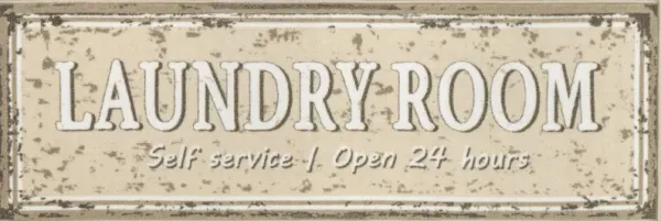 Cathy Washable Service Sign Laundry Mat