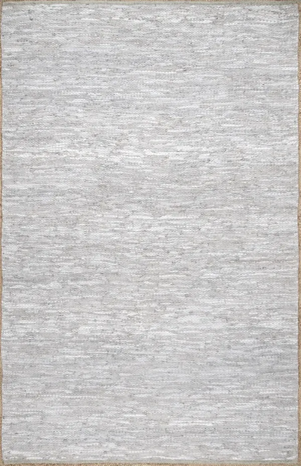 Solid Leather Flatweave Rug