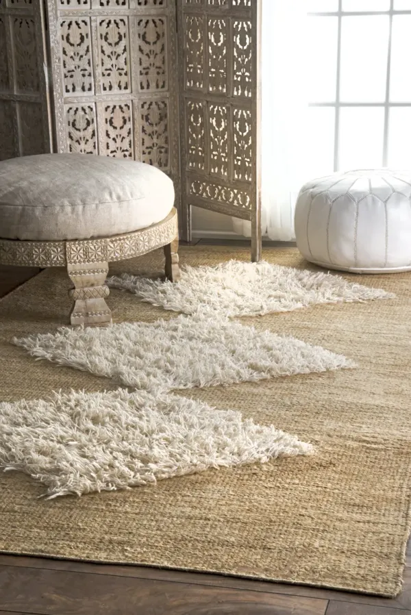 Woolly Diamonds Jute Rug