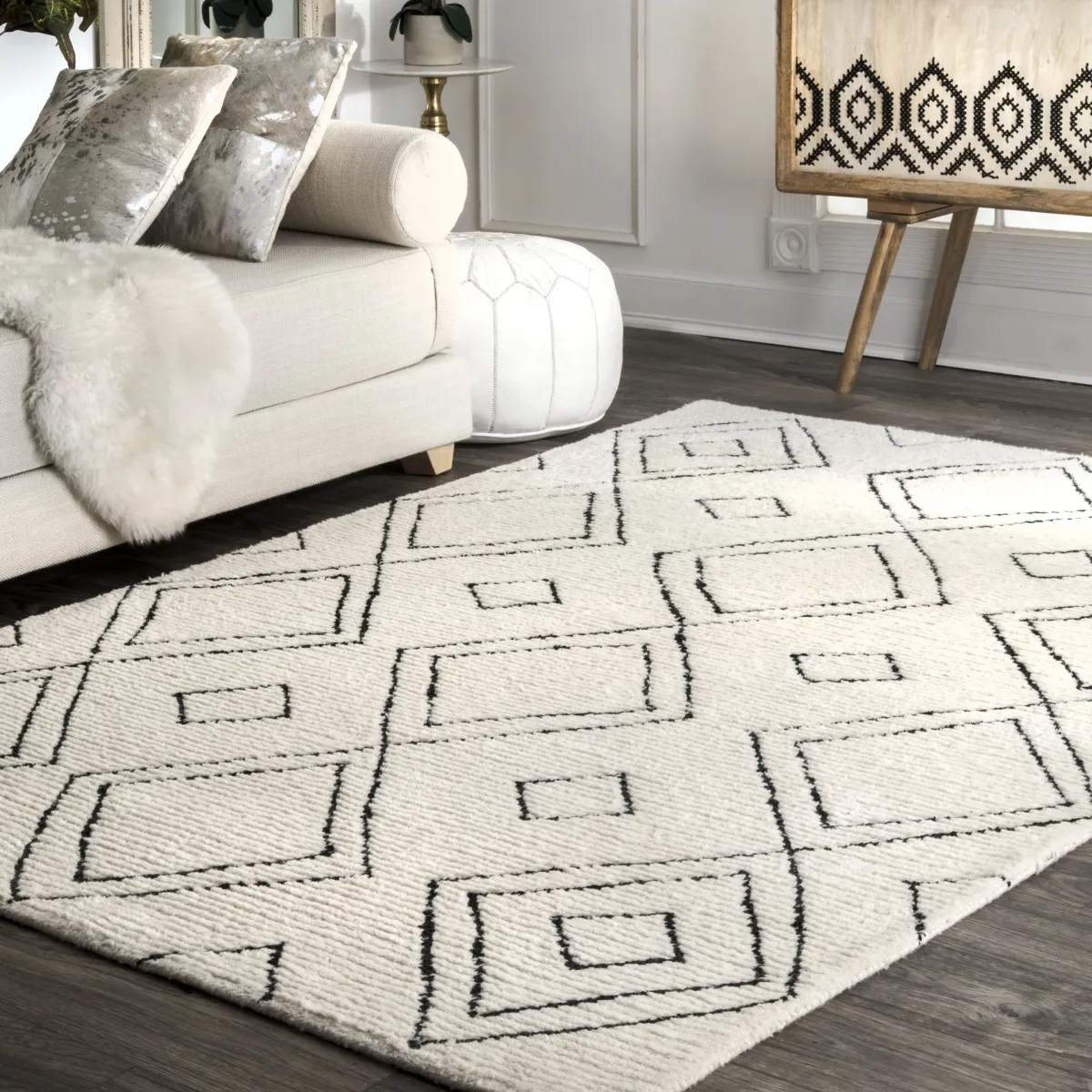 Moroccan Diamond Wool Rug
