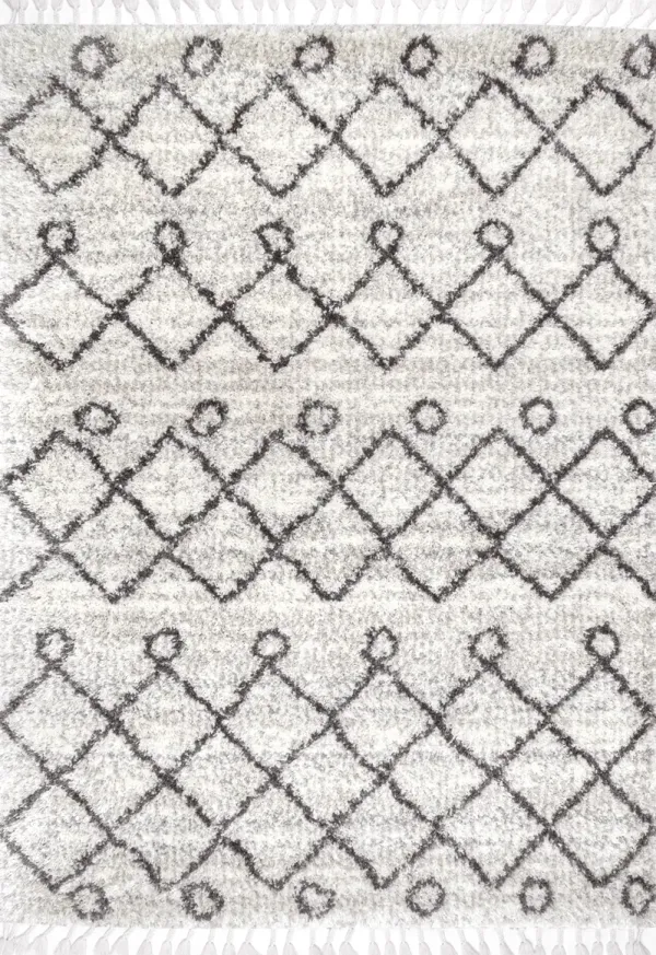 Diamond Moroccan Shag With Tassels Rug