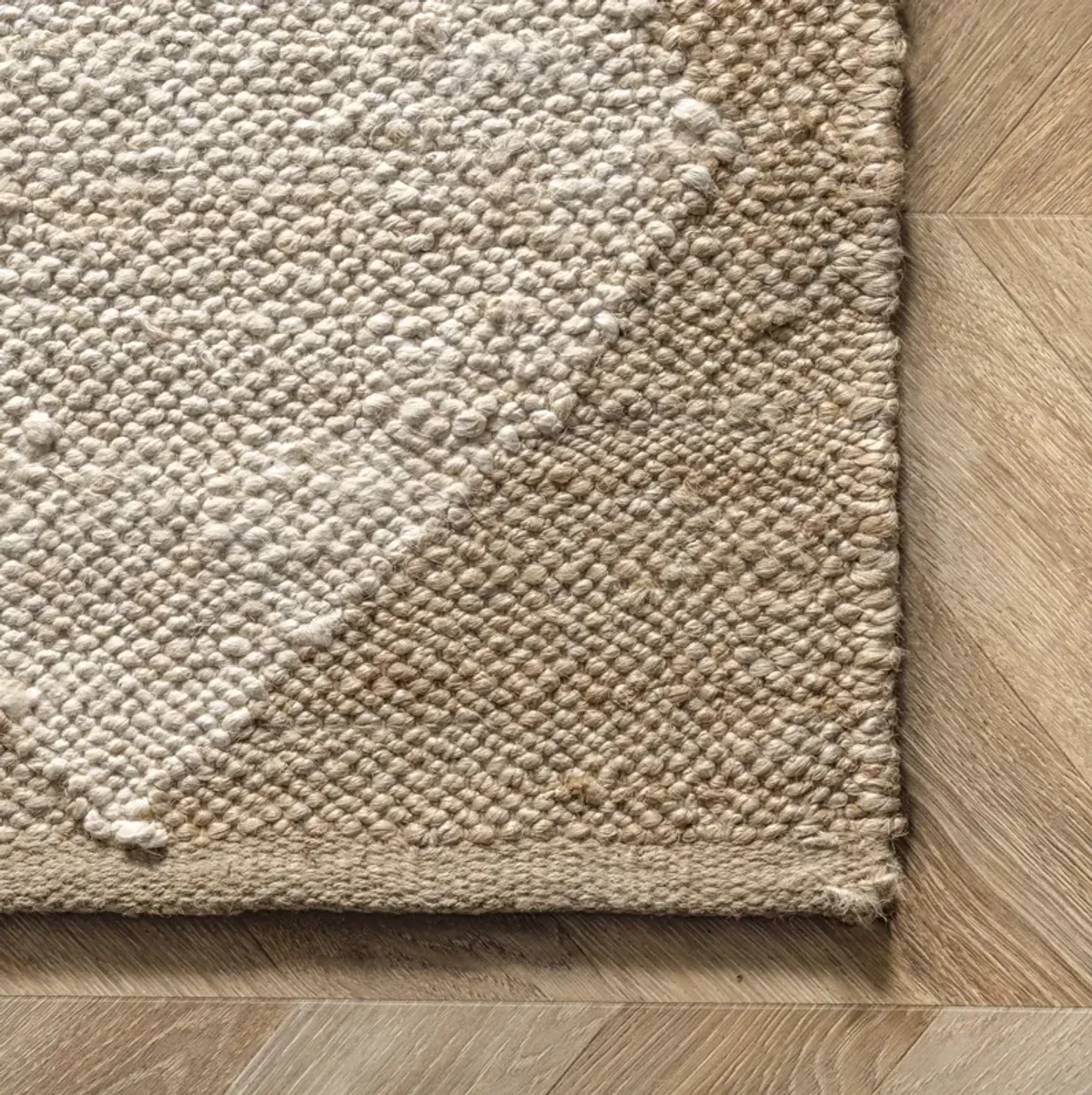 Louie Diamond Checkerboard Jute Rug