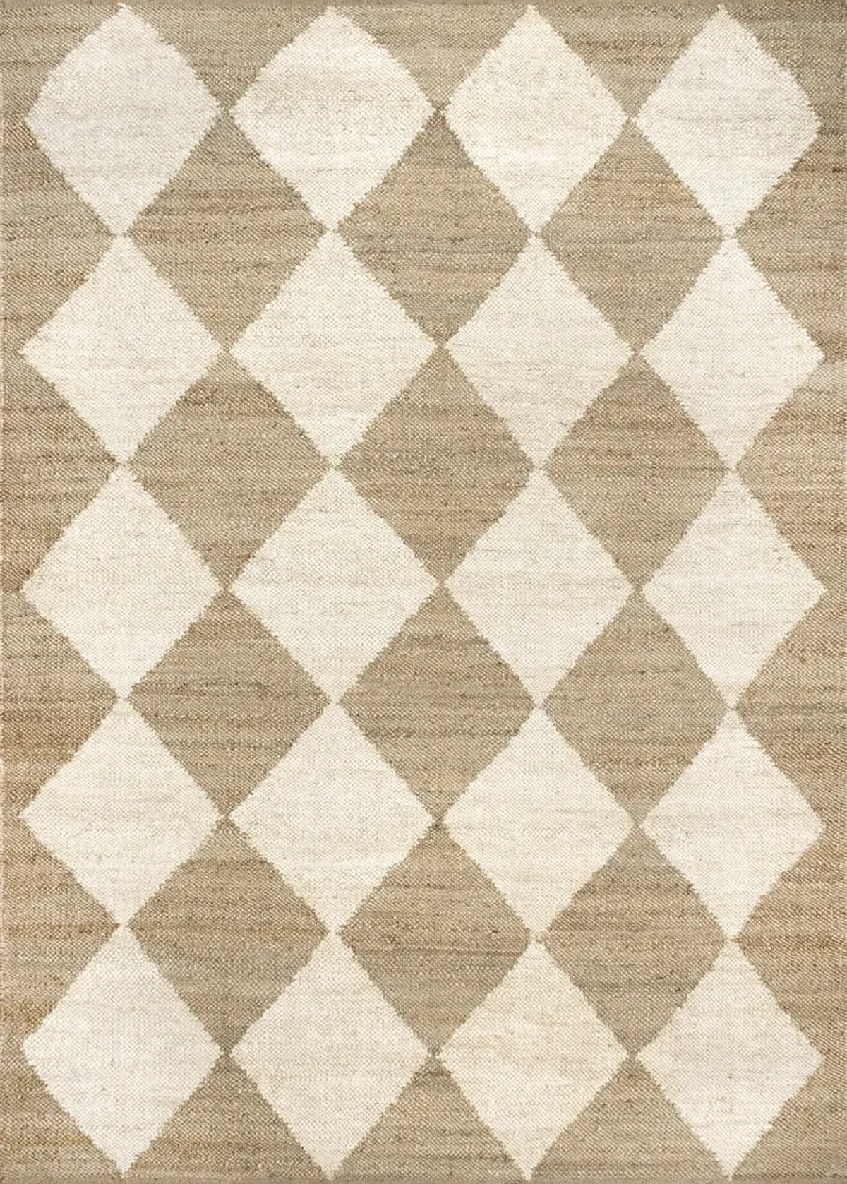 Louie Diamond Checkerboard Jute Rug