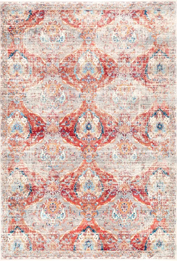 Abstract Ornamental Fringe Rug