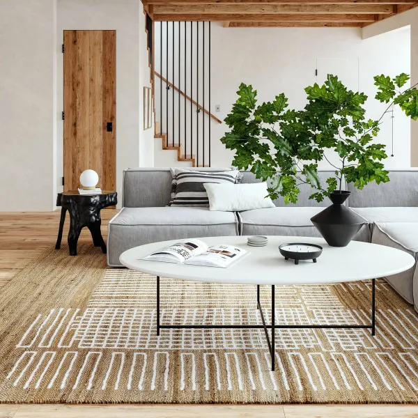 Nene Jute Crosshatch Rug