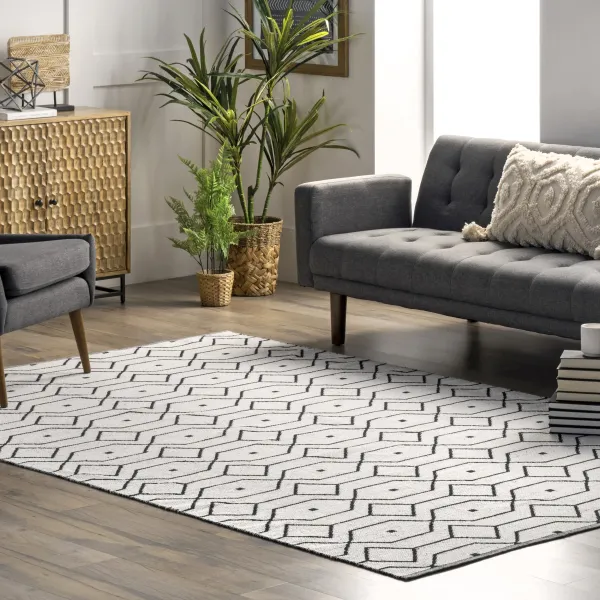 Jessica Reversible Cotton Trellis Rug