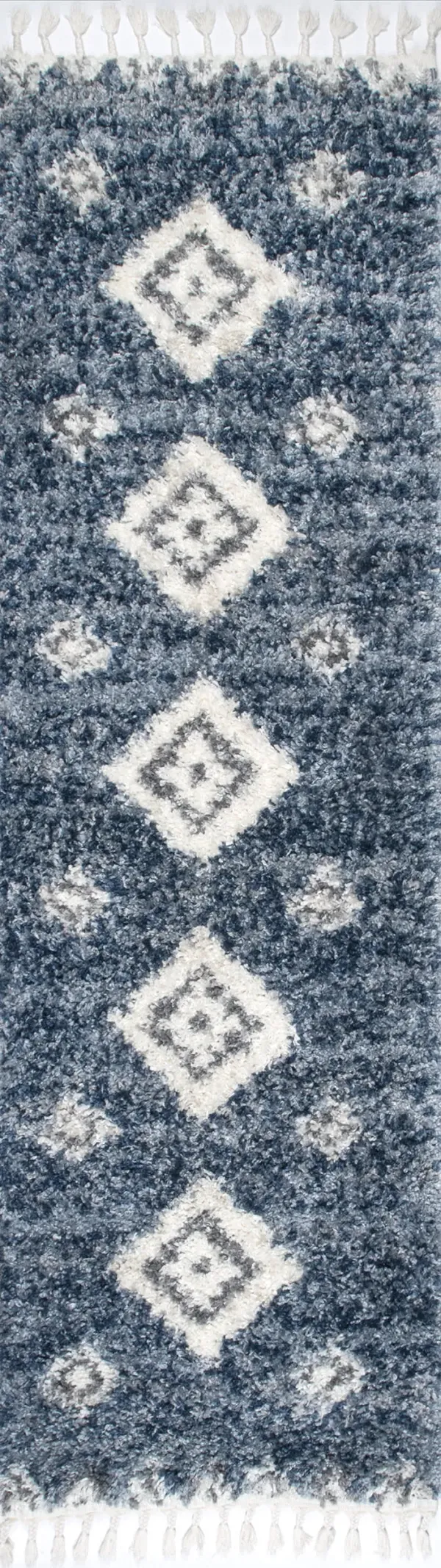 Diamond Totem Shag With Tassels Rug