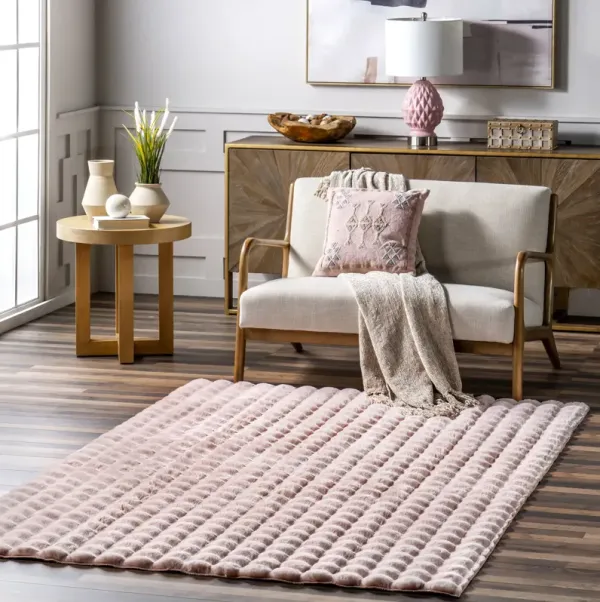 Ivana Checkered Plush Cloud Washable Rug