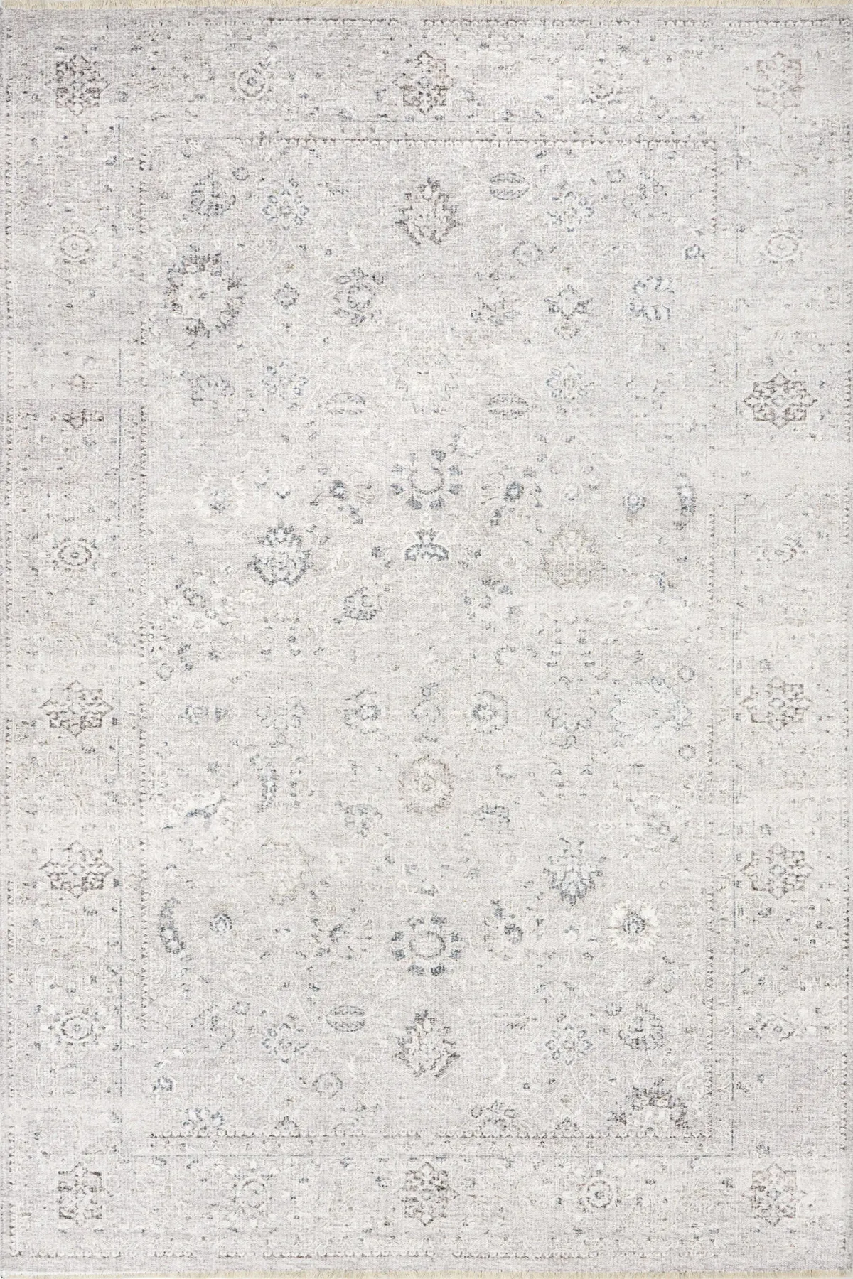 Bessie Fringed Vintage Medallion Washable Rug