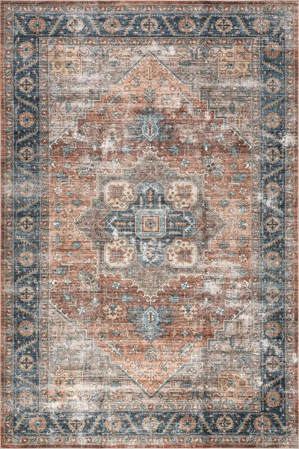 Azaria Medallion Spill Proof Washable Rug