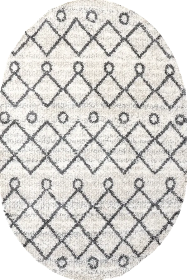 Diamond Moroccan Shag With Tassels Rug