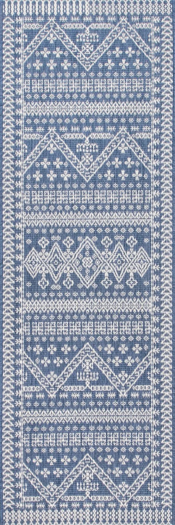 Diamond Bordered Indoor/Outdoor Rug