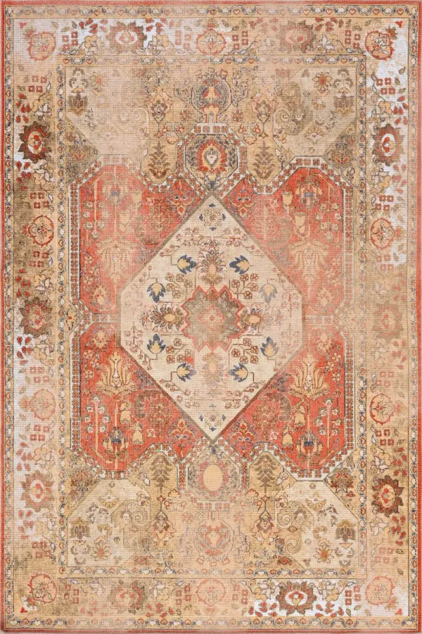 Hannah Medallion Washable Rug