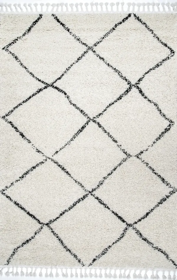 Jessie Moroccan Lattice Tassel Area Rug