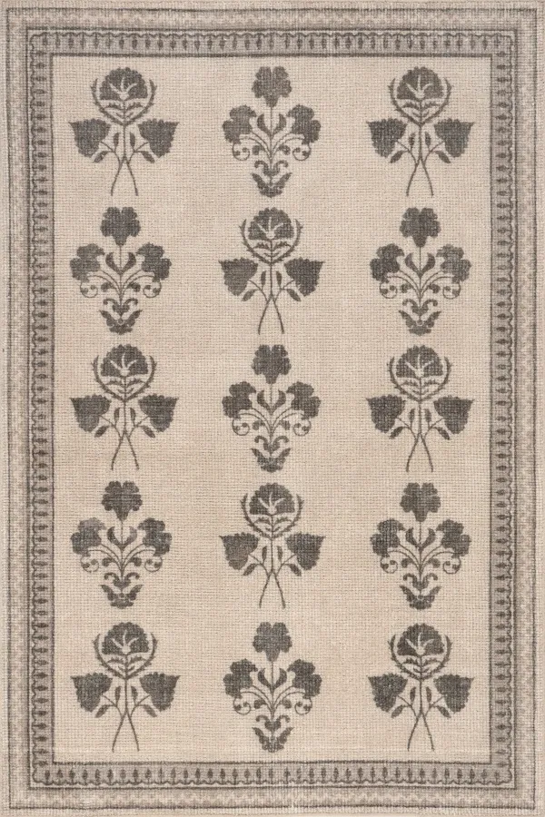 Floris Hand-Tufted Floral Wool-Blend Rug