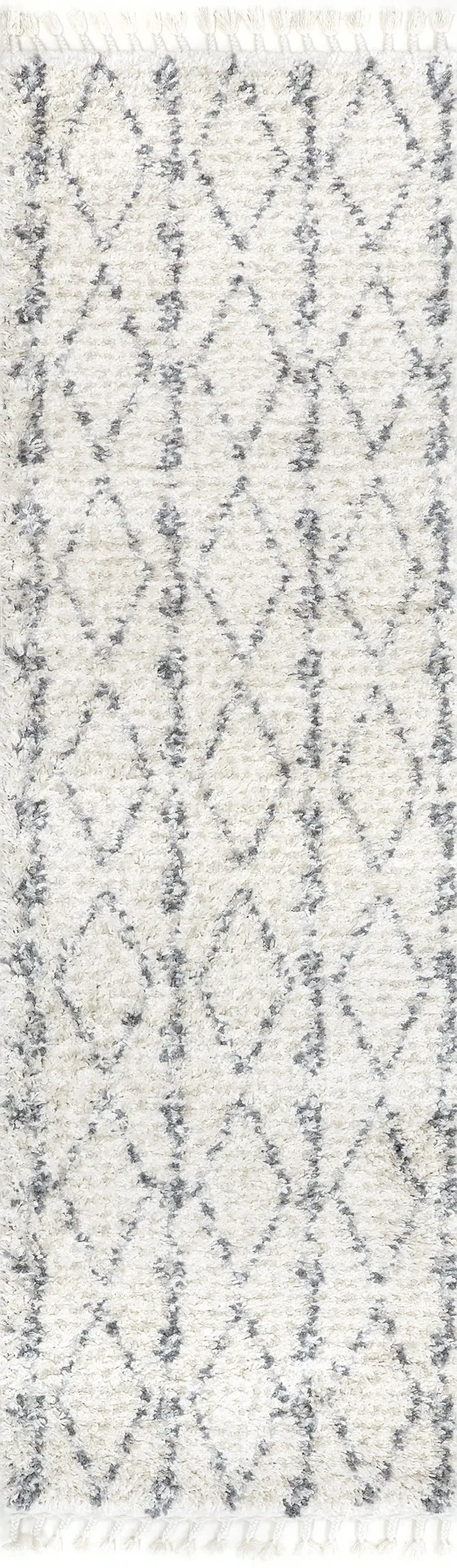 Diamond Band Tassel Rug