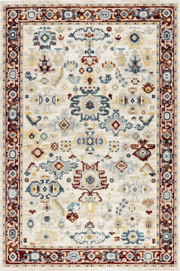 Anabelle Floral Medallion Washable Rug