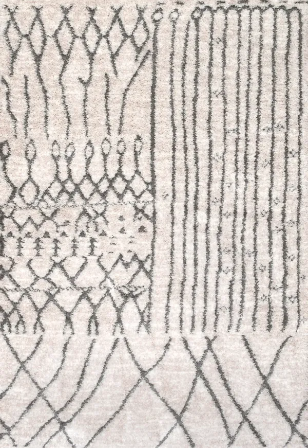 Grooved Zen Garden Moroccan Rug