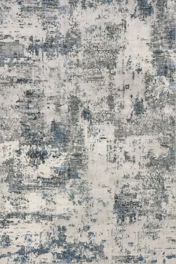 Faded Abstract Washable Rug