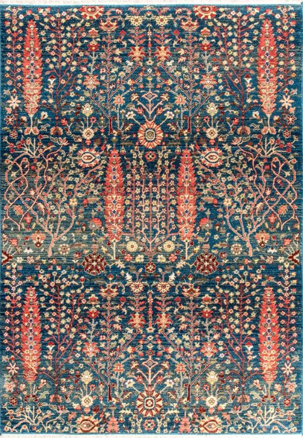 Floral Fringed Rug