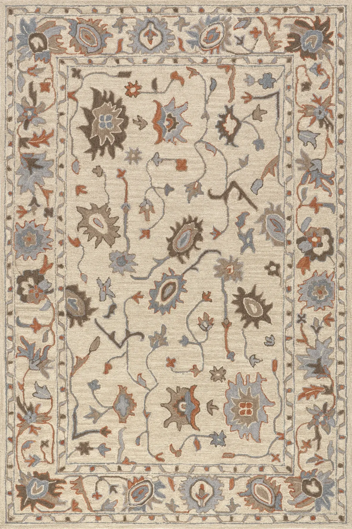 Woodland Bordered Wool Rug