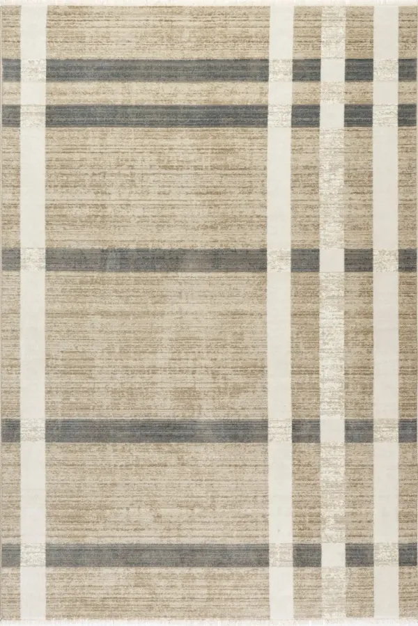 Mckinley Vintage Plaid Fringed Rug