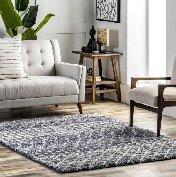 Moroccan Trellis Soft Shag Rug