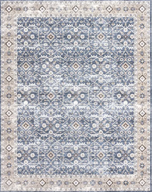 Cassie Vintage Tracery Washable Rug