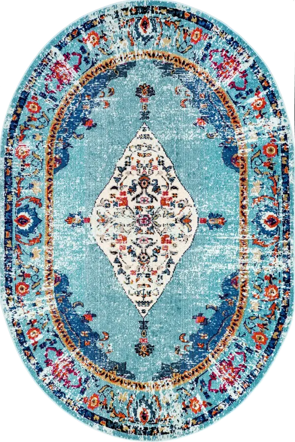 Iris Fading Oriental Medallion Rug