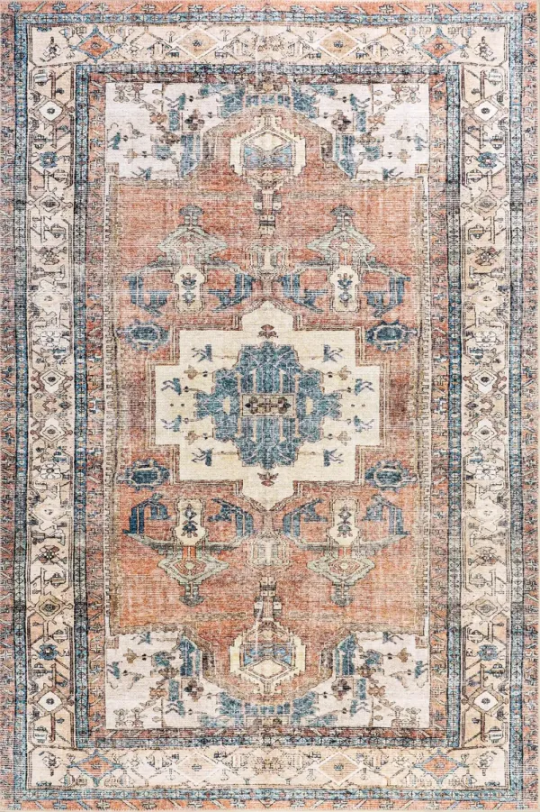 Fading Oriental Spill Proof Washable Rug
