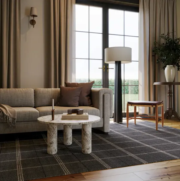 Downing Plaid Wool Rug by Nate Berkus