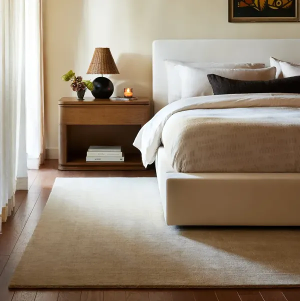 Arrel Speckled Wool-Blend Rug