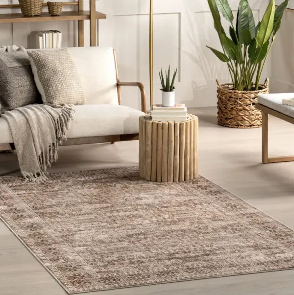 Milani Botanical Spill Proof Washable Rug
