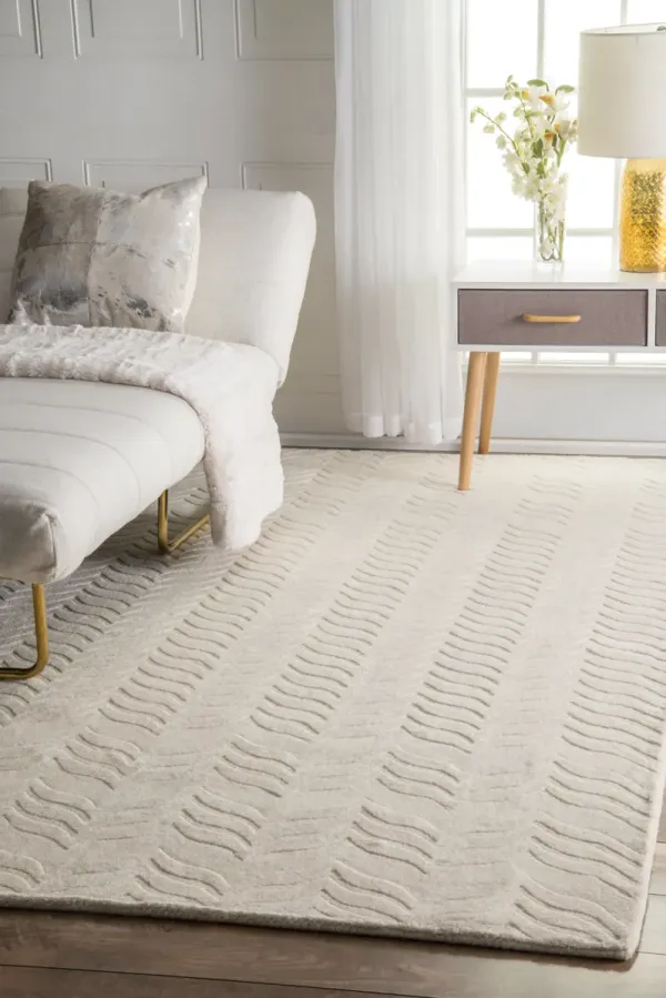 Carved Chevron Rug