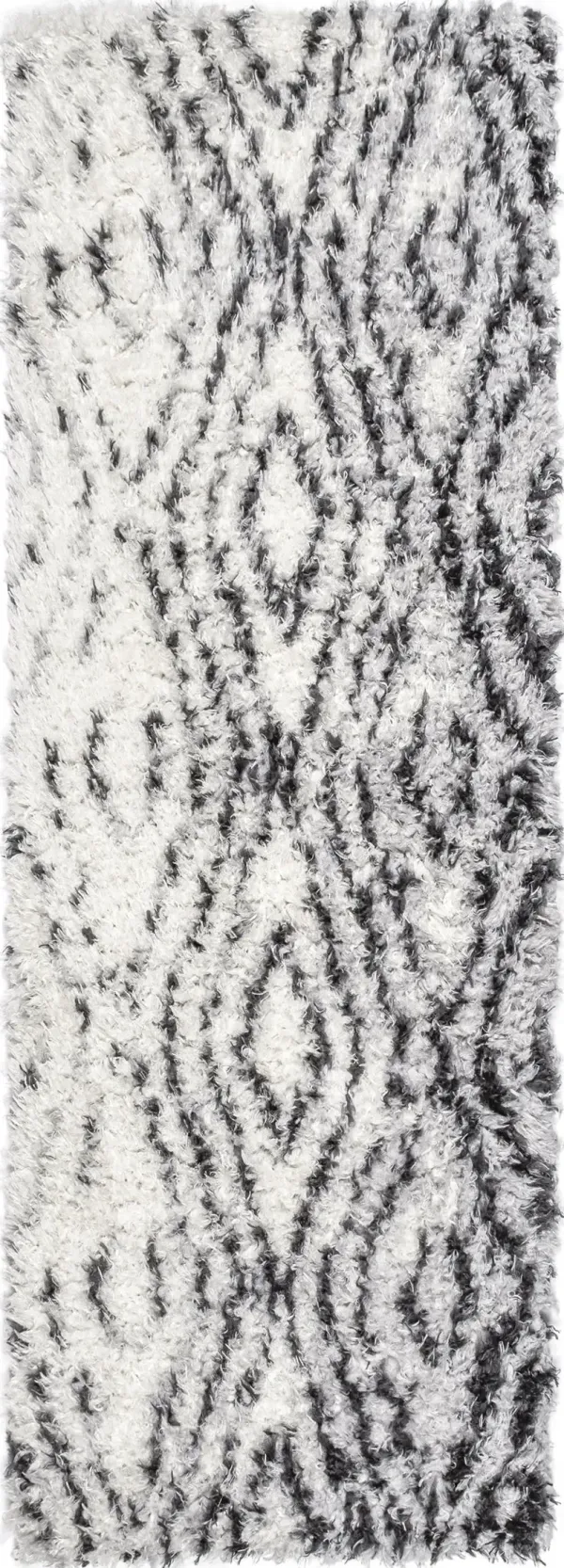 Scrolling Diamond Shag Rug