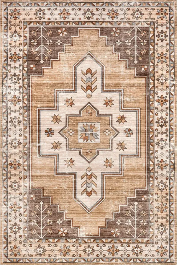 Laurel Medallion Washable Rug