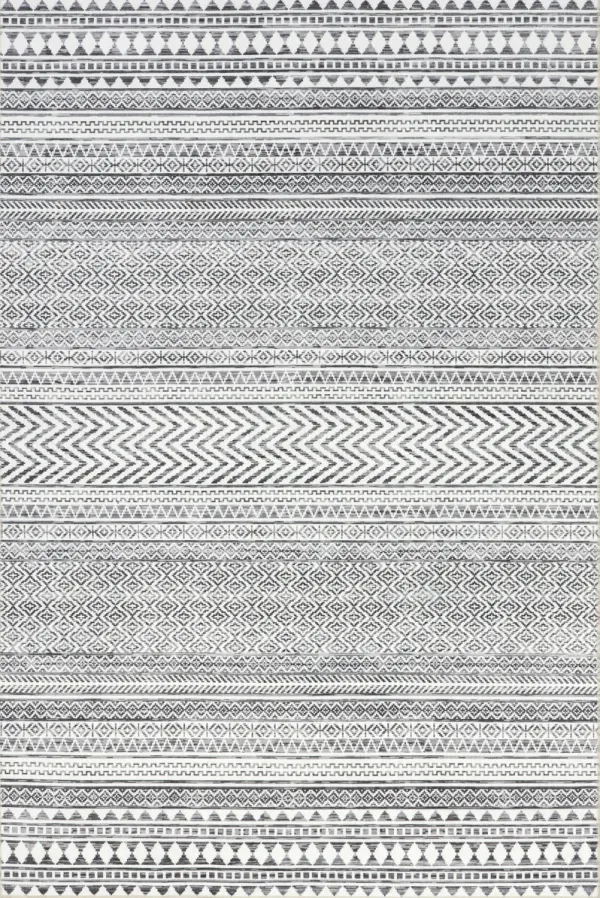 Tribal Banded Washable Rug