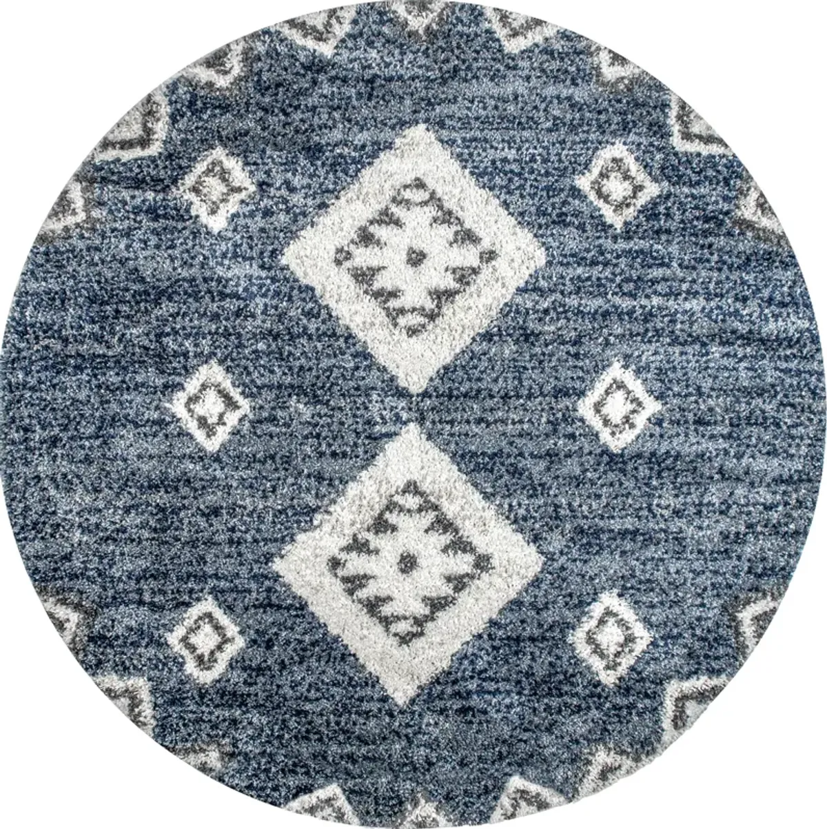 Diamond Totem Shag With Tassels Rug