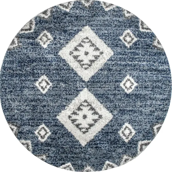 Diamond Totem Shag With Tassels Rug