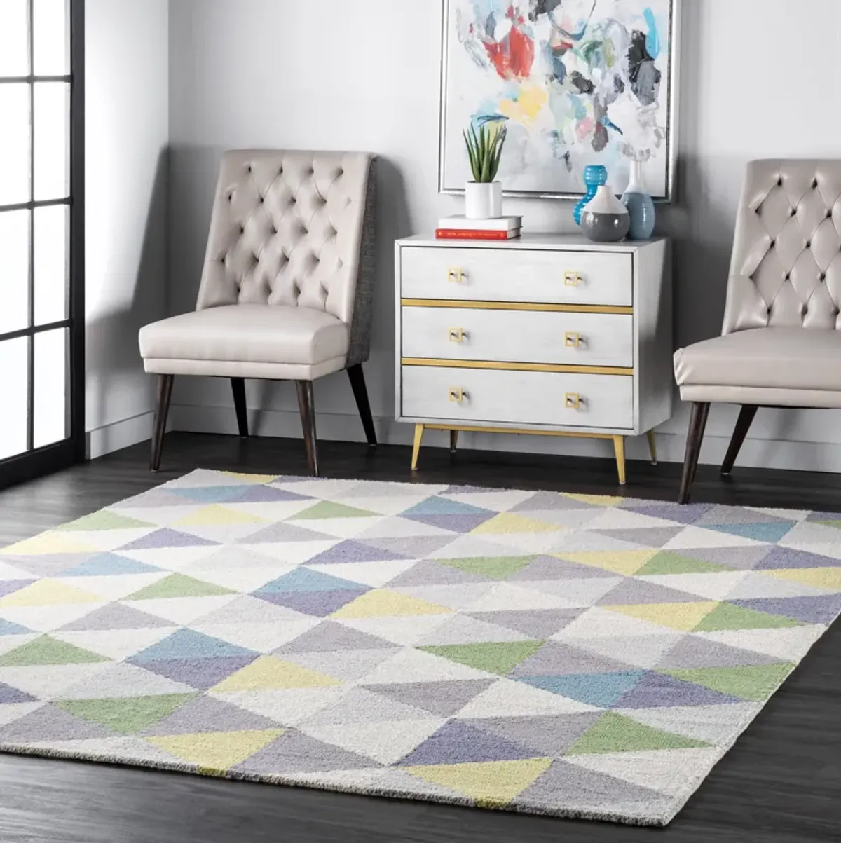 Dimensional Triangles Rug