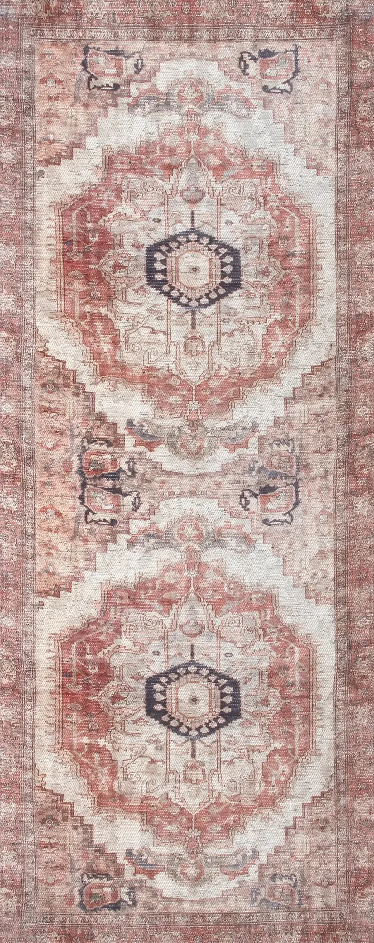 Iris Medallion Washable Rug