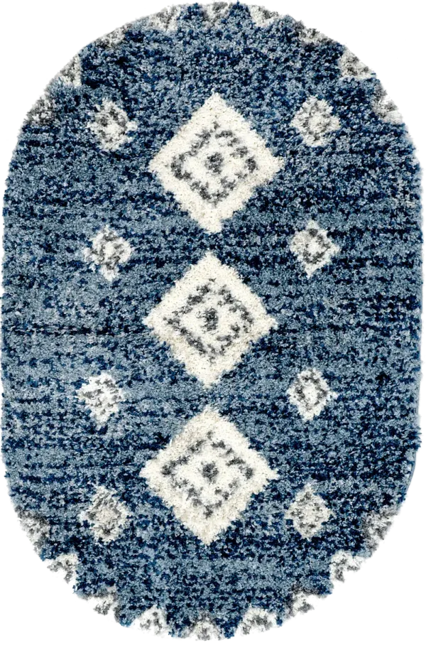 Diamond Totem Shag With Tassels Rug