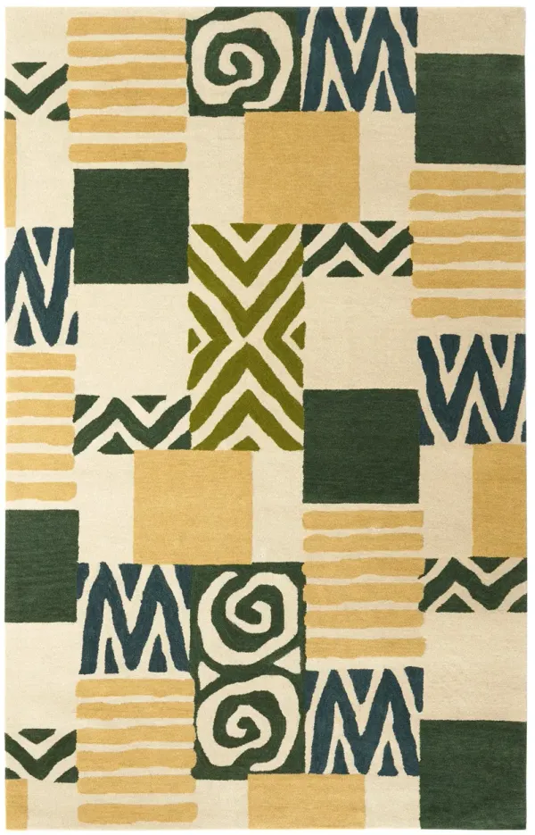 Patchwork Hand Tufted Wool Rug