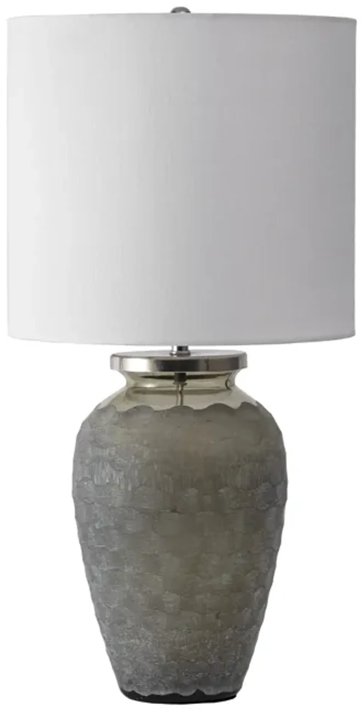 20-inch Glass Rippled Vase Table Lamp