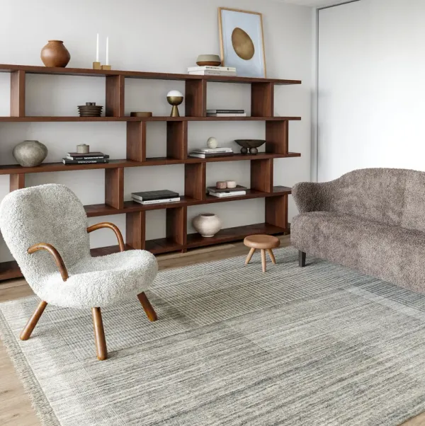 Mozai Fringed Wool-Blend Rug