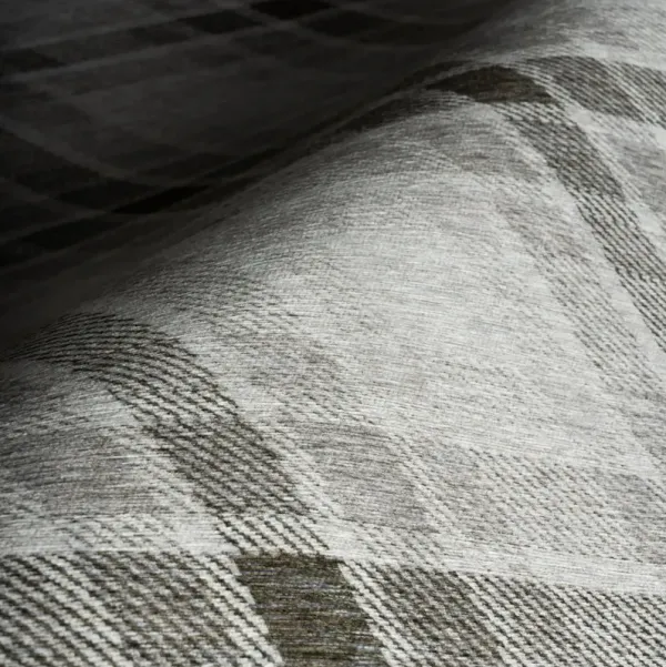 Andri Modern Plaid Machine Washable Rug