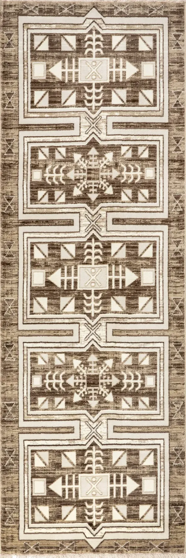 Agave Geometric Fringed Rug