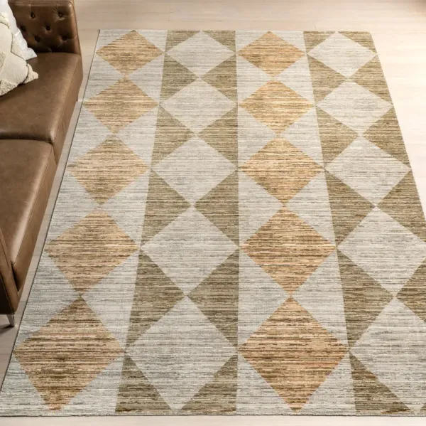 Sallie Diamond Boho Indoor/Outdoor Washable Rug