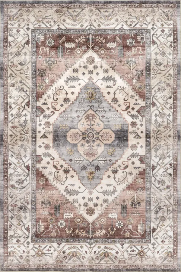 Kitura Medallion Washable Rug