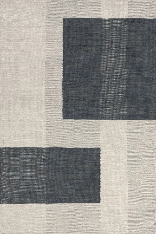 Blue Jay Colorblocked Wool Rug